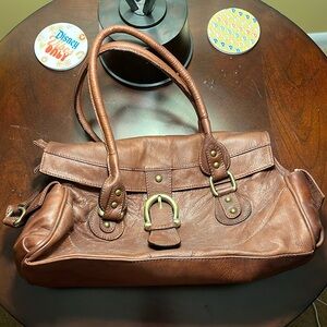 Brown Italian soft leather bag